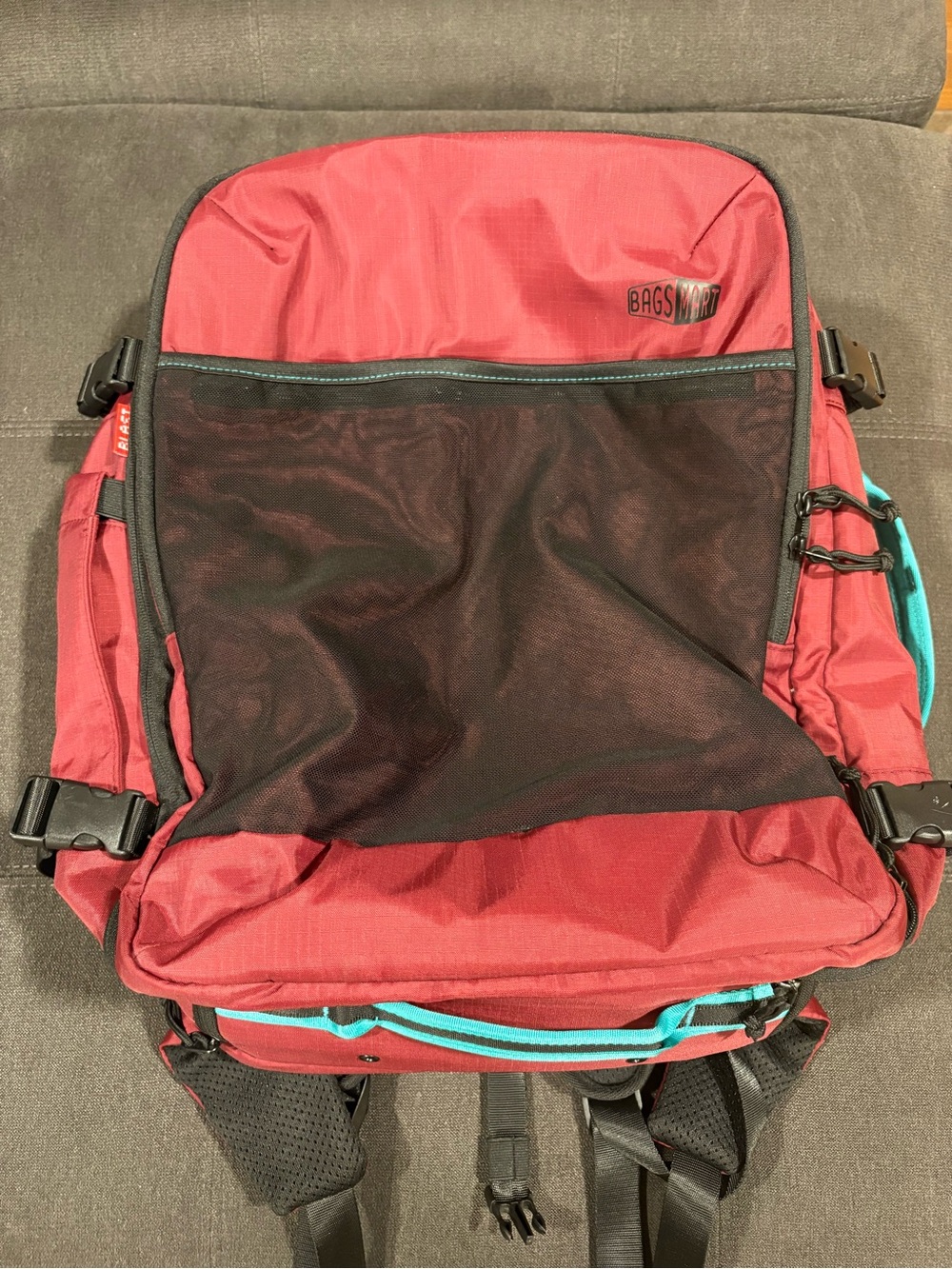 Bagsmart Carry-On Red Travel Backpack